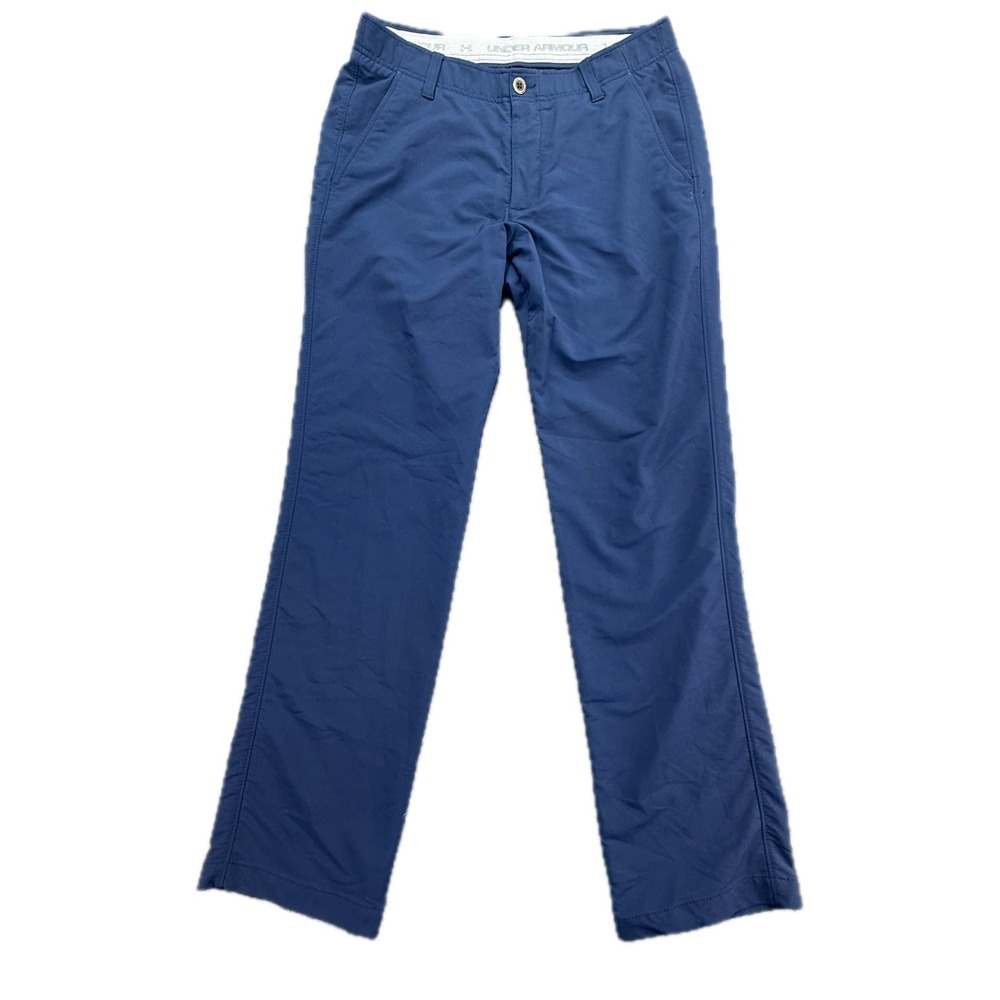 Under Armour Golf Pants Mens 34x32 Navy Blue Straight Leg Performance Trousers